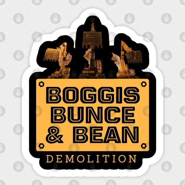 Boggis Bunce & Bean Demolition - Fantastic Mr. Fox Sticker by Barn Shirt USA